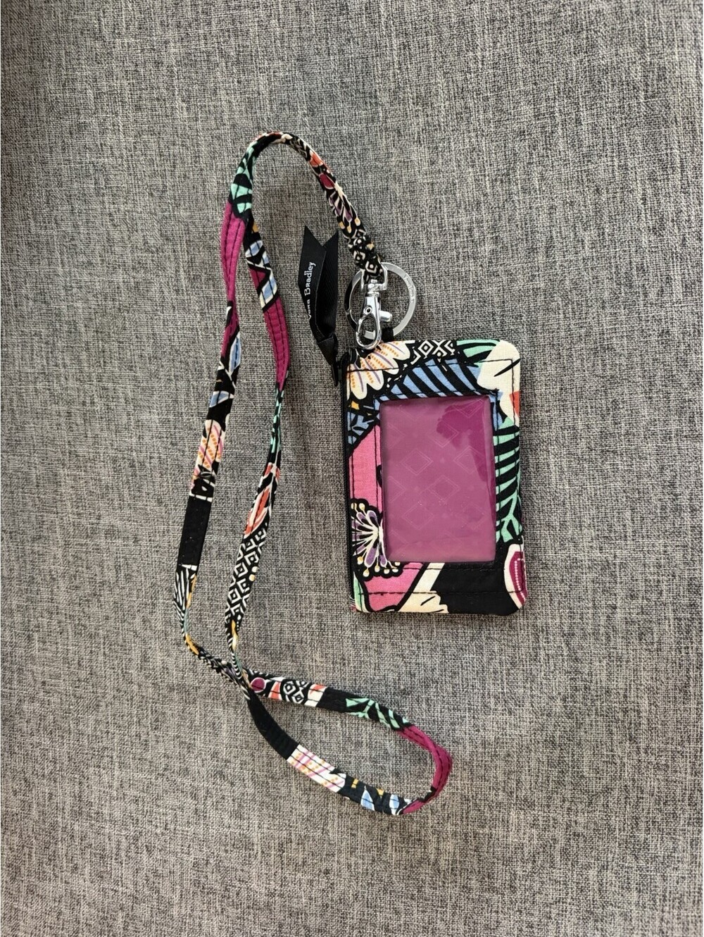Vera Bradley Zip ID Case Lanyard In Kauai Floral
